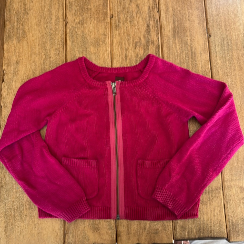 TEA Collection fuchsia sweater girls size 7